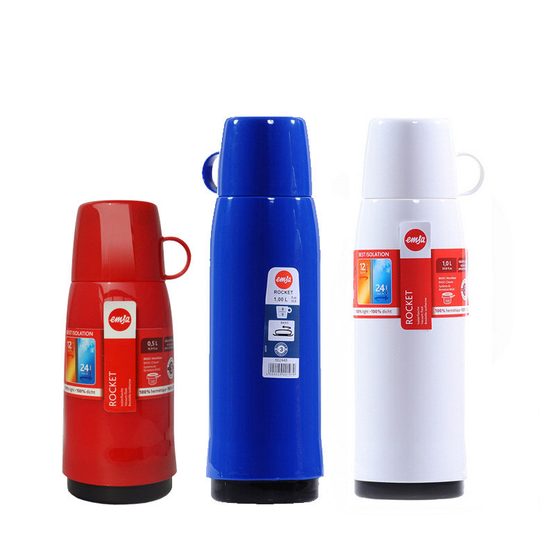 德国emsa爱慕莎火箭保温杯玻璃内胆保温壶热水瓶户外便携中药暖瓶