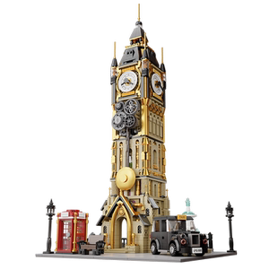 【新年礼物】拼奇蒸汽朋克钟楼公园大型益智拼搭摆件积木玩具