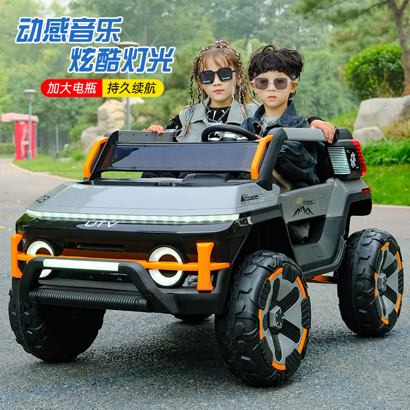儿童电动车可坐大人双人遥控车四轮车亲子越野车小孩宝宝超大汽车