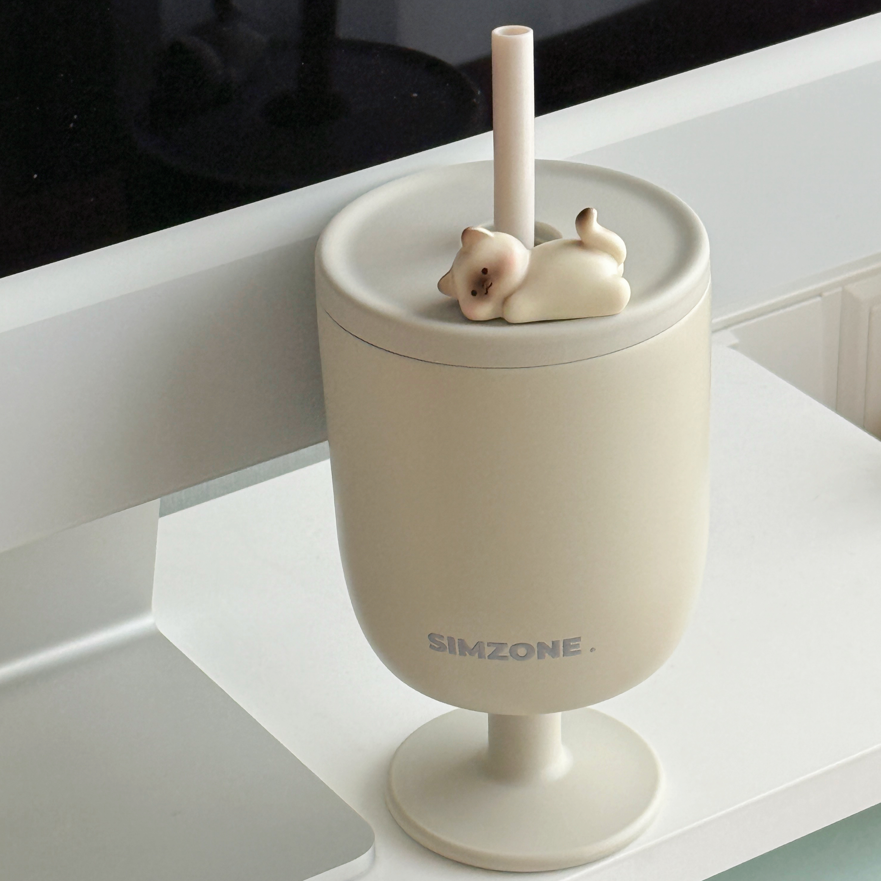 简舍高脚杯不锈钢保温咖啡杯手提