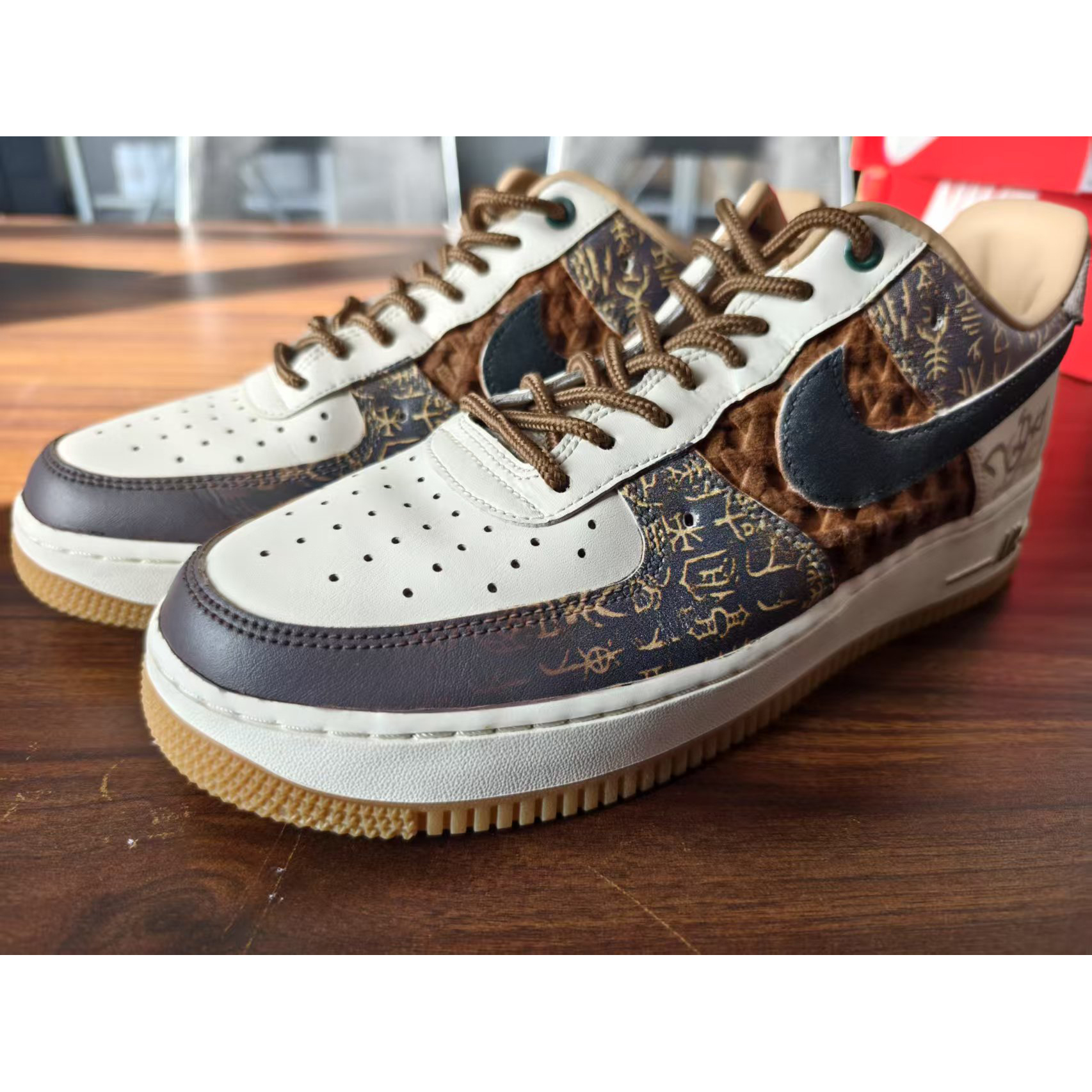 清仓定制Nike Air Force1 甲骨龙中国风低帮板鞋男款fn0369-101