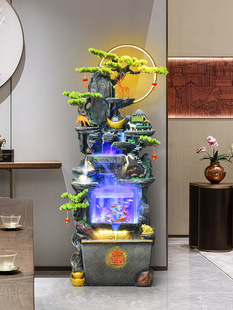 假山流水摆件喷泉鱼缸循环水客厅玄关落地水景装饰造景开业乔迁礼