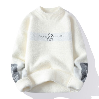 水貂绒毛衣秋冬季新款仿貂针织衫