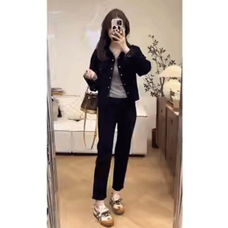 BLLOUKE初秋穿搭高级感套装港味百搭时尚休闲外套女显瘦九分休闲