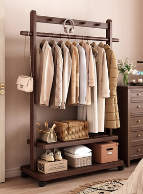 德国knx衣帽架落地卧室家用挂衣架民宿室内挂衣杆可移动挂衣服架