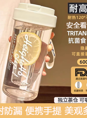 德国Knx水杯夏季新款女生男生高颜值杯子耐高温大容量带盖吸管杯