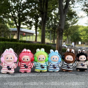 4.0拉布布娃衣4代labubu衣服潮流耳机毛衣套装着替配饰搪胶公仔穿