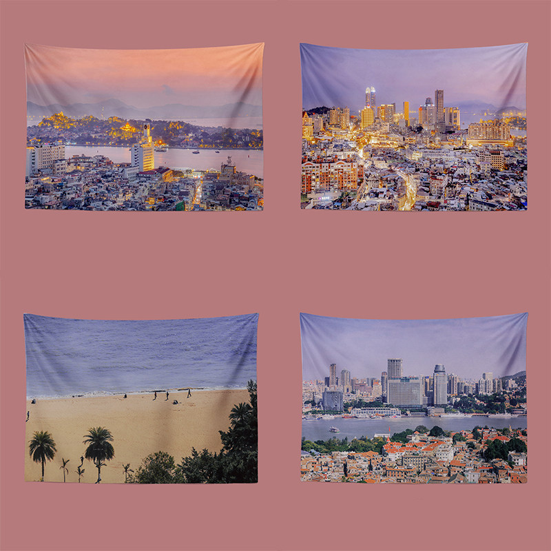 小武拉莫 厦门海边装饰ins风背景布网红墙布治愈风挂布卧室大改造