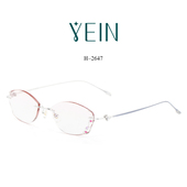 魅影YEIN官方旗舰店幻影2647钻石切边近视镜超轻钛架专柜正品 女