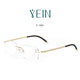 魅影眼镜YEIN官方旗舰店云克Y5881钻石切边近视镜超轻专柜正品 男