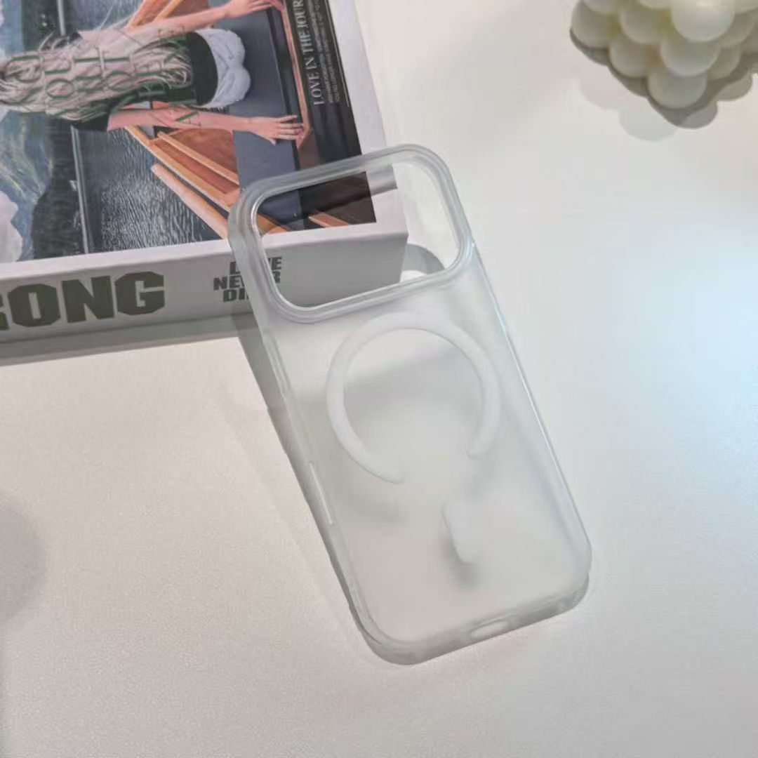 防指纹冰雾大孔适用苹果手机壳