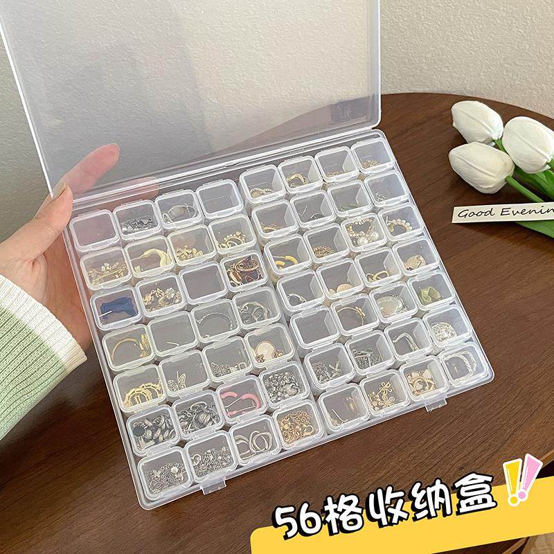 家用防氧化首饰盒耳钉耳环手饰品盒子便携项链耳饰戒指收纳袋透明