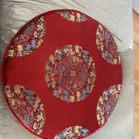 中式红木椅子鼓凳坐垫垫子板凳防滑屁垫棕榈垫圆形坐垫加厚