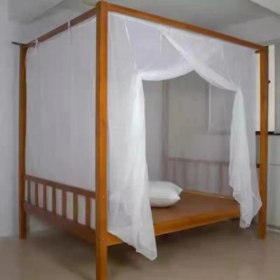 双线加高特密棉纱蚊老式蚊帐传统蚊帐穿杆蚊帐木床蚊帐蚊帐定做