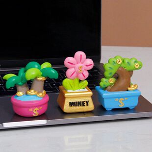 正版摇钱树树脂盲盒摆件招财发财树盆栽潮玩寓意礼物摆件周边