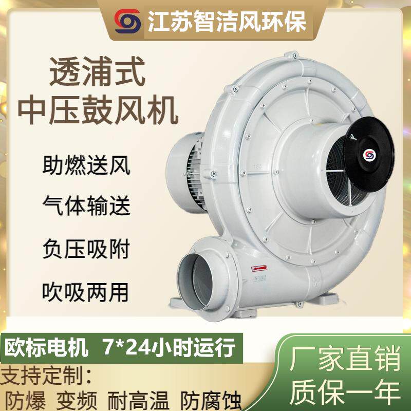 新款CX-100A有机肥发酵曝气通风中压风机1.5kw防腐蚀防爆中压包邮