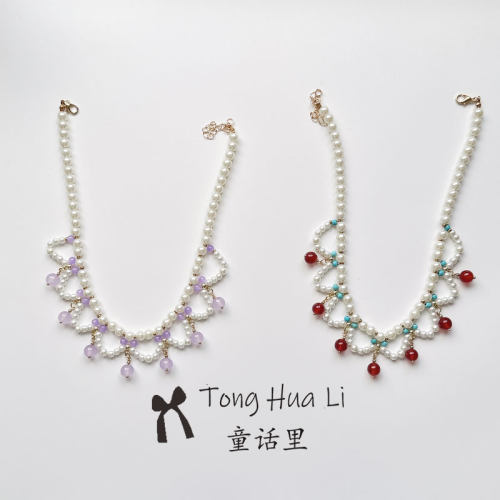 原创古风项链仿珍珠汉服女童