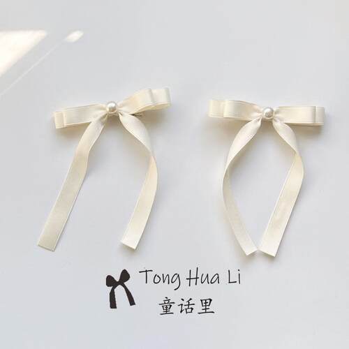 儿童蝴蝶结珍珠发夹女童可爱