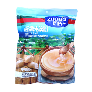 周氏西湖纯藕粉210g未加白砂糖即冲藕粉营养早餐食品