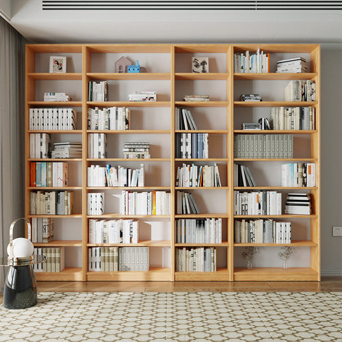 文博士书架实木原木书柜