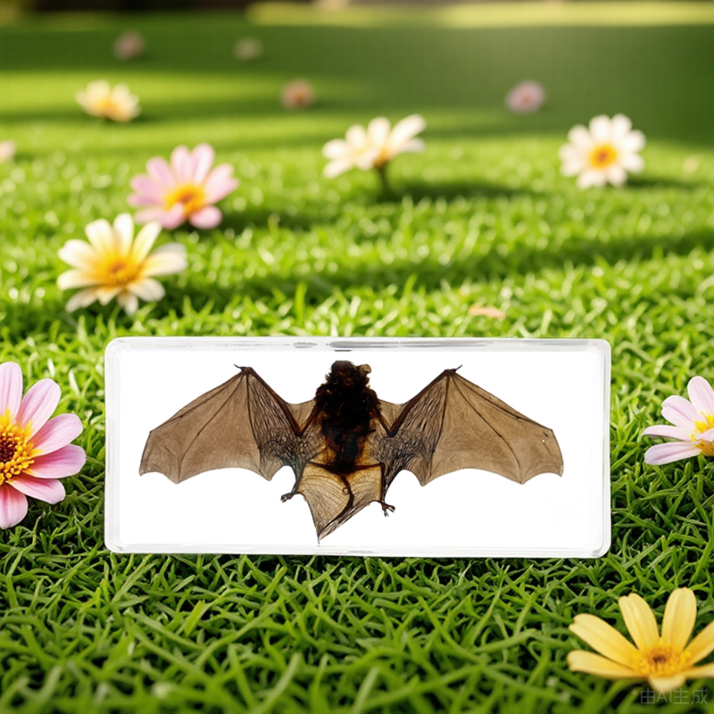 真实树脂标本蝙蝠教学奖品龙虾透明装饰招财蟹文创意科研动物蝴蝶