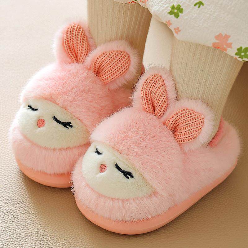 儿童棉拖鞋女童2025新款冬洋气小公主兔子男女款女孩保暖包跟厂家