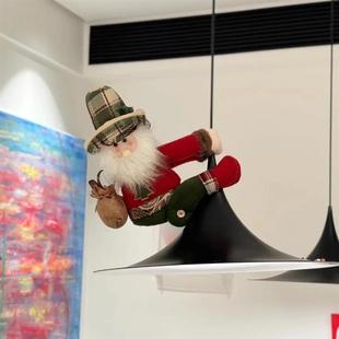 圣诞节装饰圣诞老人圣诞吊灯装饰挂件客厅店铺氛围感圣诞布置厂家