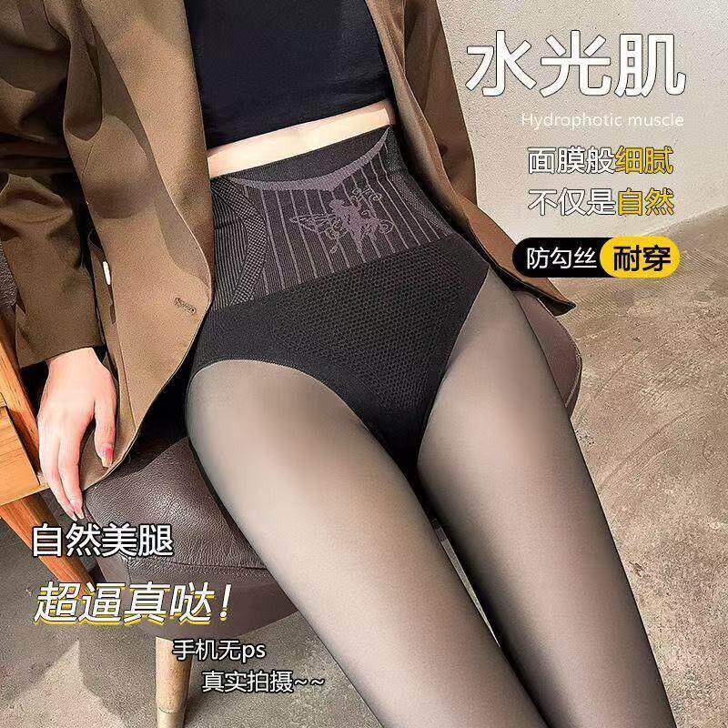 秋冬款花仙子水光袜新款光腿神器女裸感高腰收腹保暖黑透肤打厂家