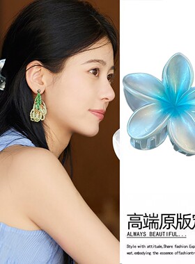 赵昭仪同款蓝渐大号鸡蛋花抓夹