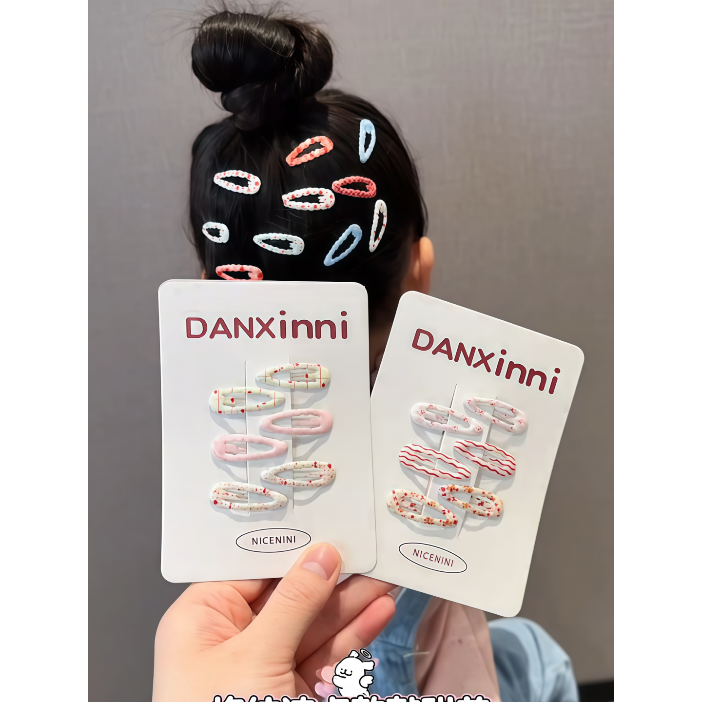 儿童彩色波点小号bb夹宝宝可爱不伤发发卡女童碎花刘海边夹碎发夹