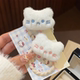 粉色腮红小猫咪皮筋女秋冬毛绒发绳发圈可爱发绳甜美卡通学生发饰
