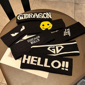 运动发带男潮男士 发卡发箍女日常外戴秋冬头带吸汗跑步头巾止汗带