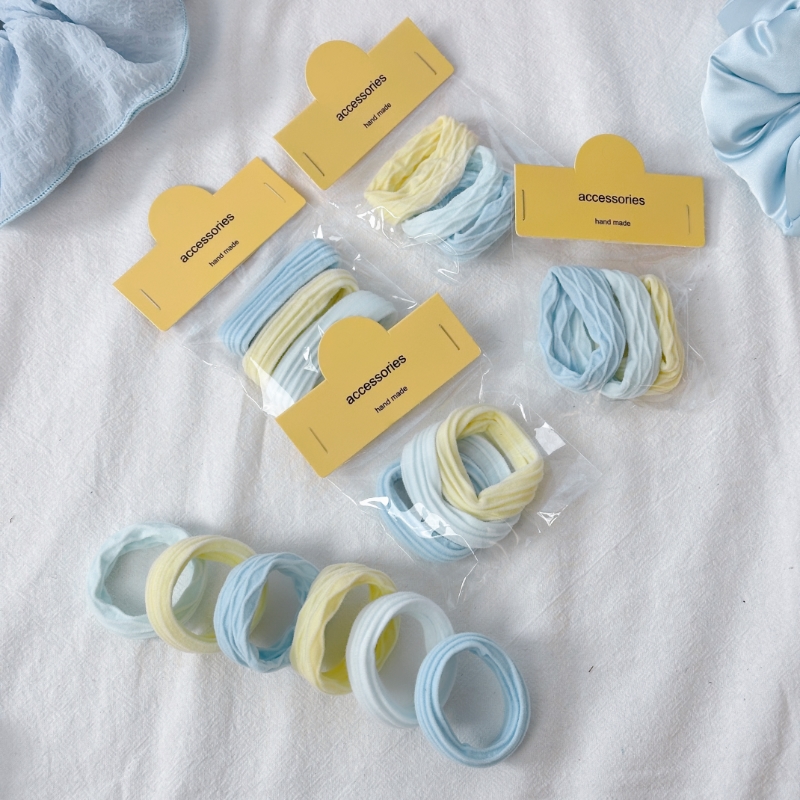 少女海盐蓝发绳女春夏扎头发橡皮筋发圈可爱高弹力耐用头绳头饰