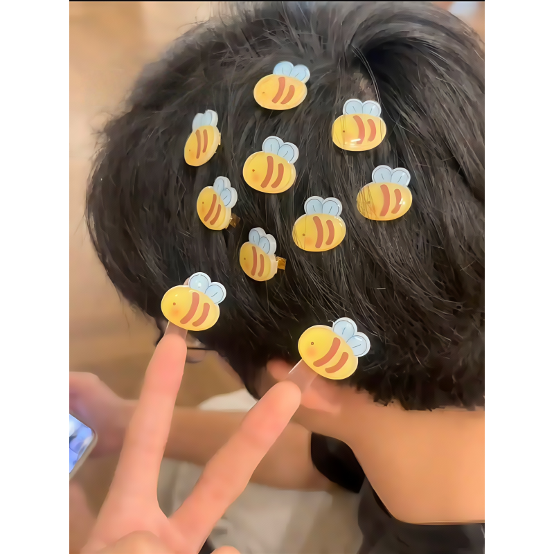 勤劳小蜜蜂发夹可爱卡通bbins甜美少女刘海儿童头饰学生发卡爆款