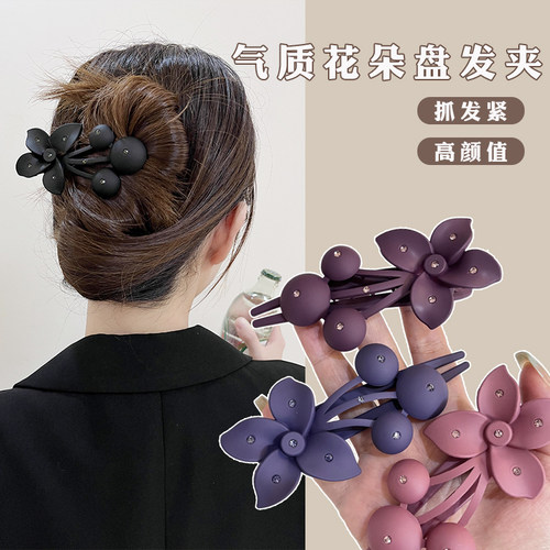 盘发发夹后脑勺一字夹
