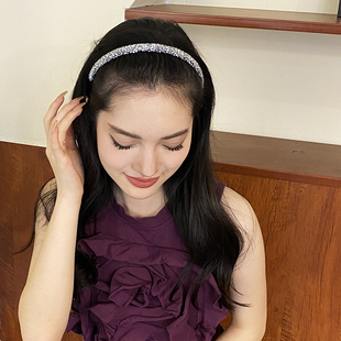 碎钻波浪发箍压碎发发卡发箍女2023新款夏款洗脸前额固定发捆头箍