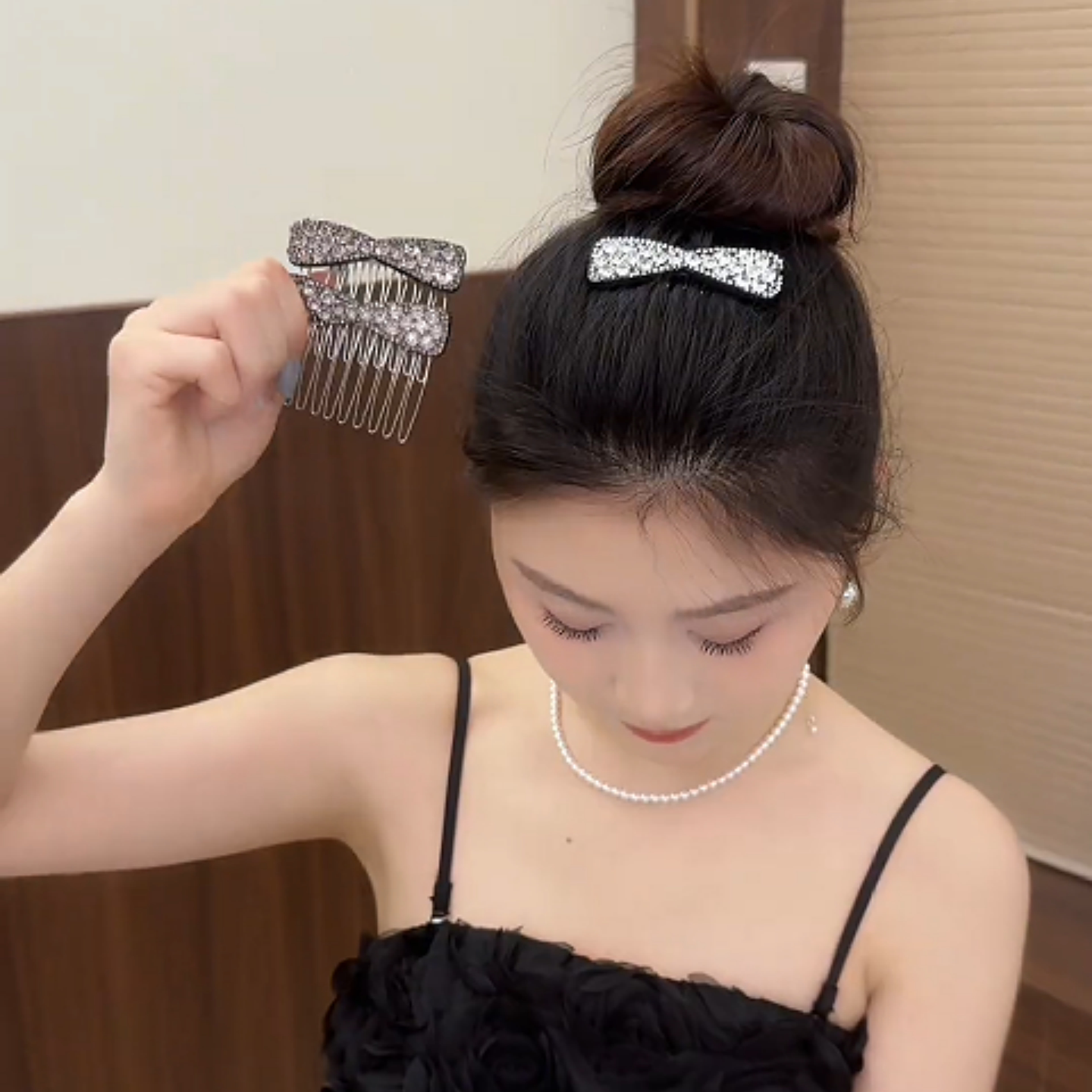 倒插梳女前额碎发夹侧边刘海夹