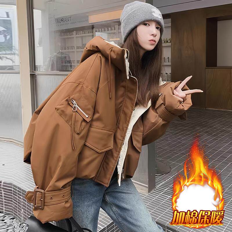 JOYIASS百搭宽松加厚派克服衣袄女款小个子2025冬季新款时尚服