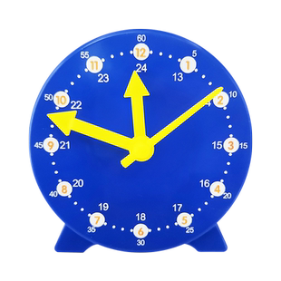 钟表模型小学教具一二年级小学生儿童三针联动认识钟表和时间学习专用闹钟学具模型二针联动表盘老师教学推荐