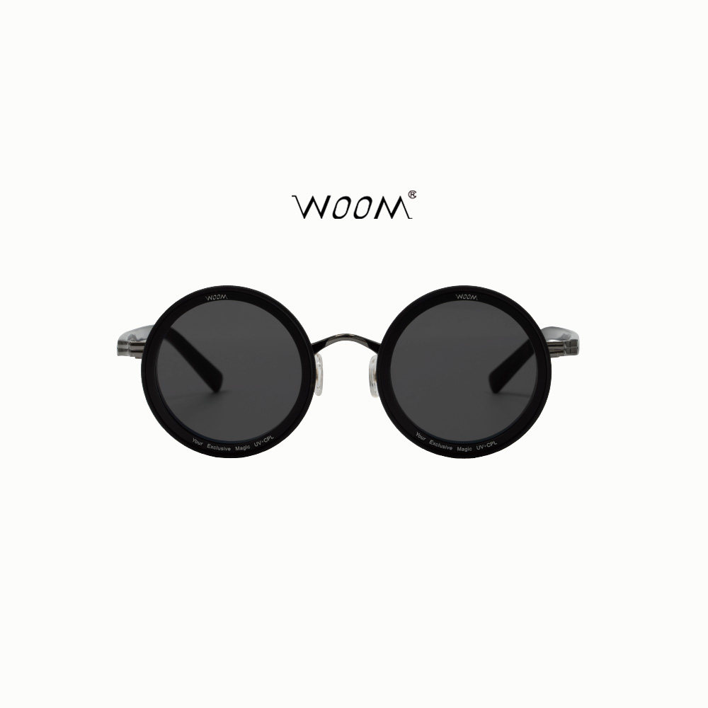 WOOM可调ND墨镜圆形镜框复古磁吸