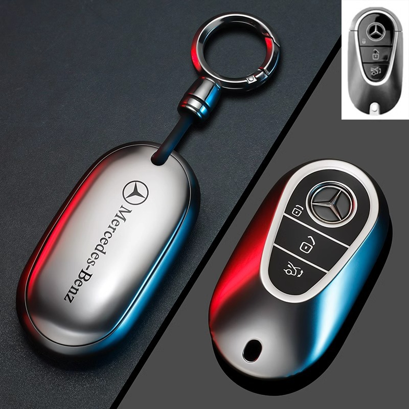 奔驰EQEsuv钥匙包EQA专用EQB260/E级c350elC级phev汽车保护套扣壳