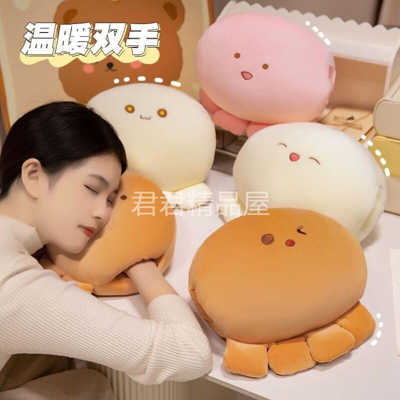 幼儿园午睡抱枕章鱼团子暖手抱枕