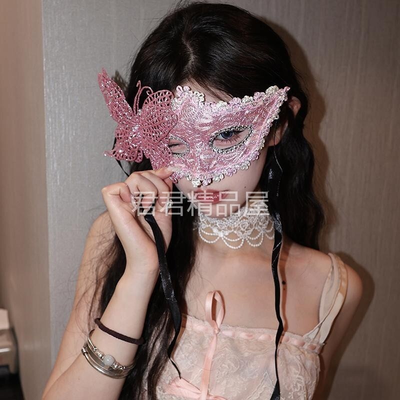 女神面具性感蕾丝羽毛半脸假面