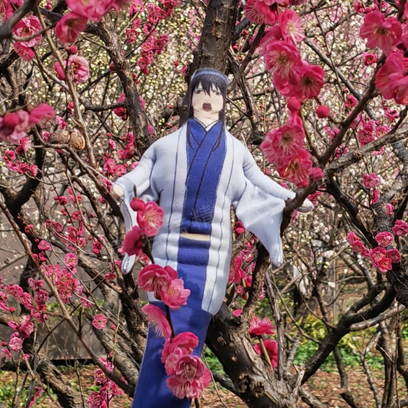 银魂周边坂田银时抽象老鼠干无白边有铁丝骨架毛绒玩偶凹造型公仔