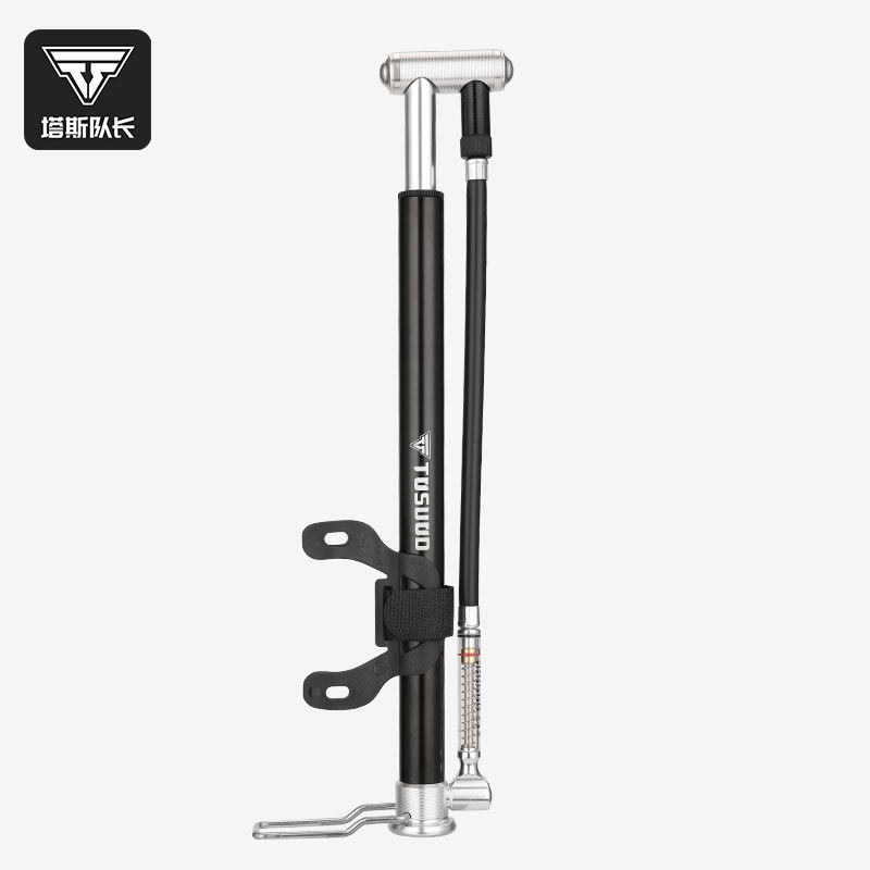 自行车打气筒便携迷你高压带气压表美法嘴山地公路车骑行配件大全