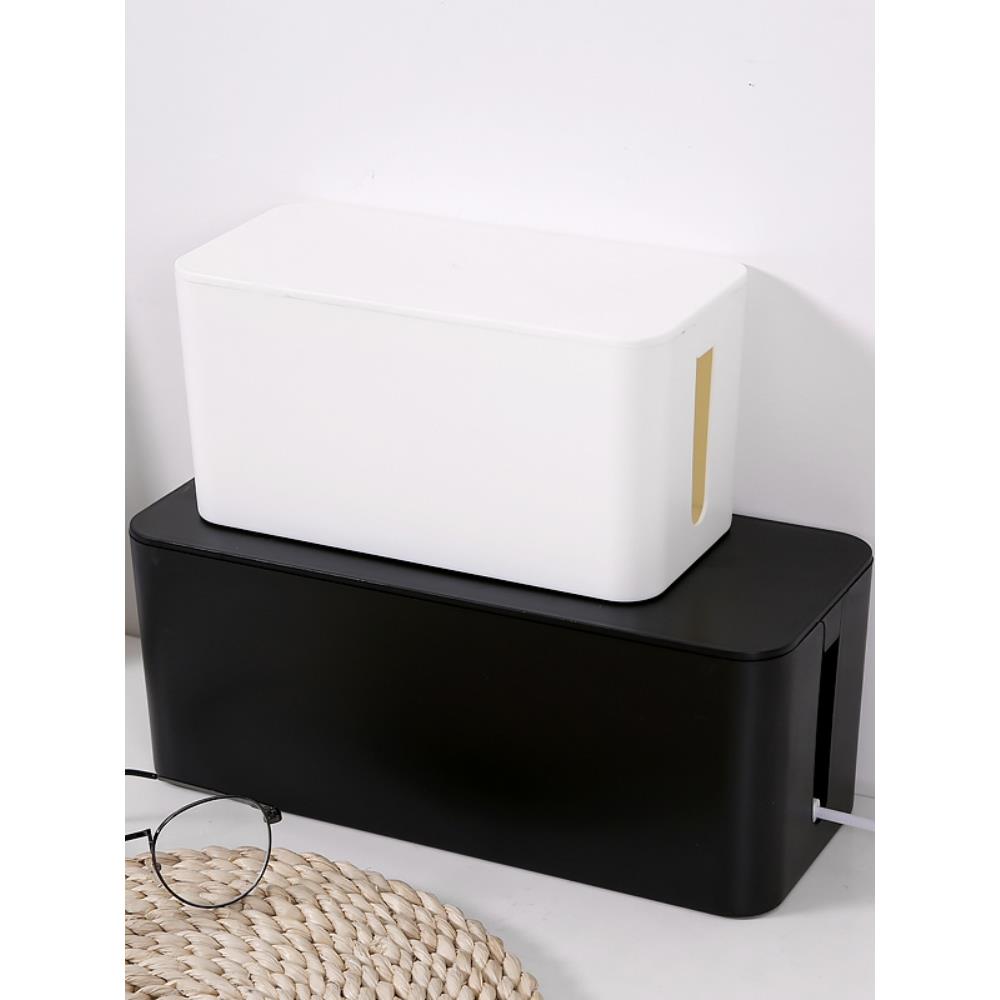 电线收纳盒电源线插座理线收线盒数据线拖板线充电器插排集线器盒