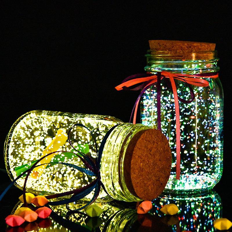 玻璃空瓶子装小星星折纸的创意透明千纸鹤罐子盒子礼盒放五角星拆