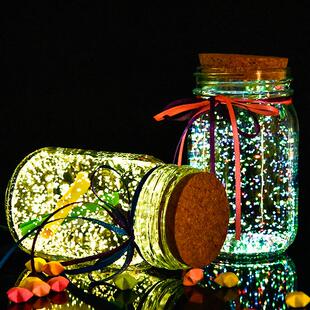 玻璃空瓶子装小星星折纸的创意透明千纸鹤罐子盒子礼盒放五角星拆