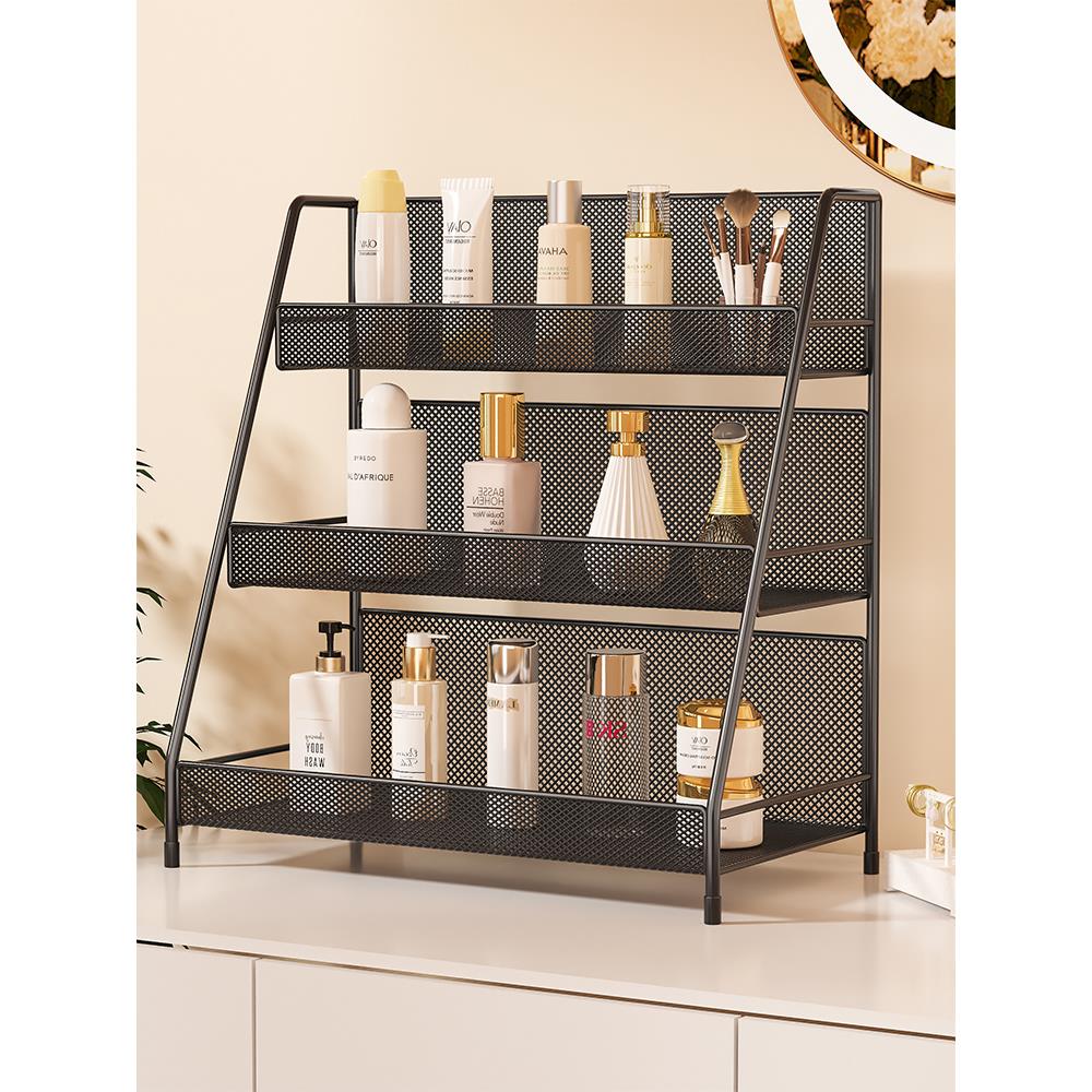 桌面置物架餐桌上零食架客厅杯架卧室梳妆台收纳架厨房多层储物架