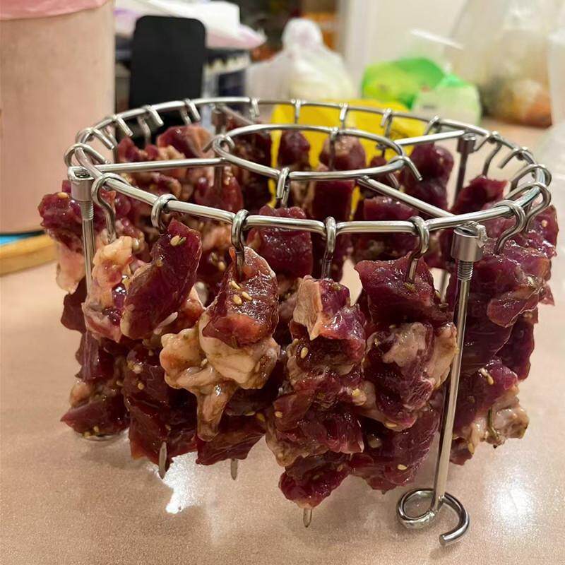 烧烤签子不锈钢烤箱吊烤签铁签字羊肉串烤肉挂串挂炉挂钩烤鸭炉签